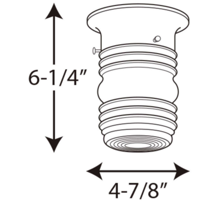 Progress Lighting P5603-31 One Light Outdoor Flush Mount, Black