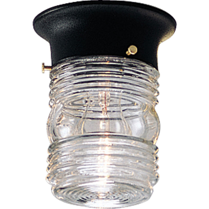 Progress Lighting P5603-31 One Light Outdoor Flush Mount, Black