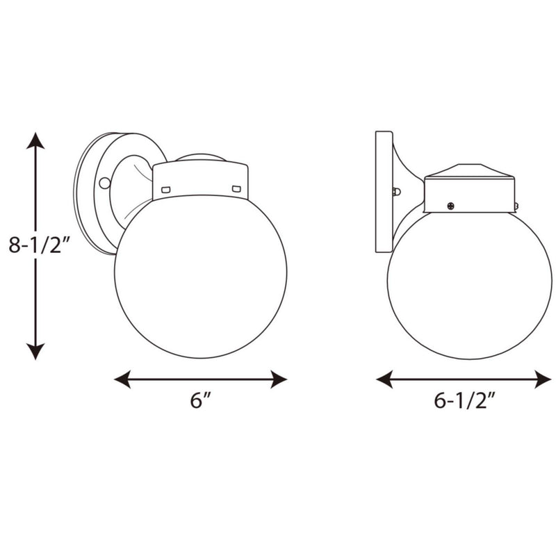 Progress Lighting P5604-31 One Light Wall Lantern, Black