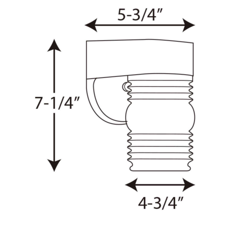 Progress Lighting P5612-30 One Light Wall Lantern, White
