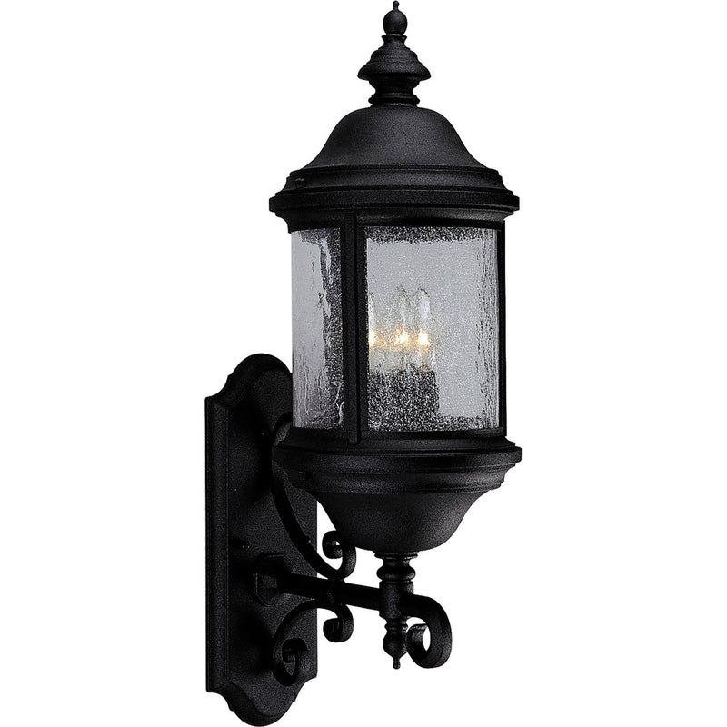 Progress Lighting P5652-31 Three Light Large Wall Lantern, Textured Black