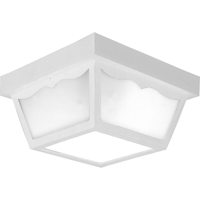 Progress Lighting P5745-30 Two Light Outdoor Flush Mount, White