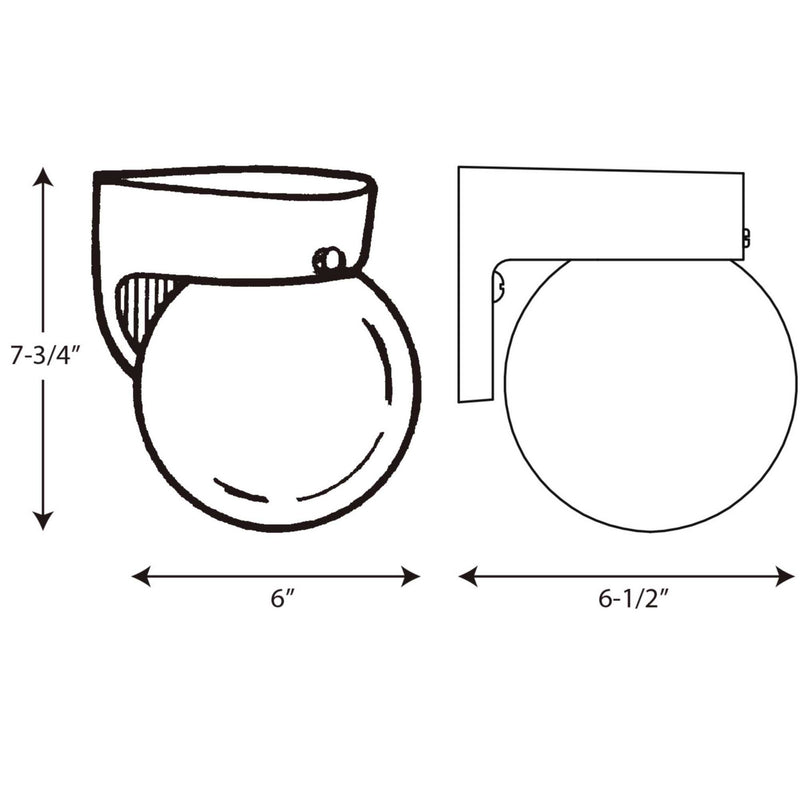 Progress Lighting P5813-31 One Light Wall Lantern, Black