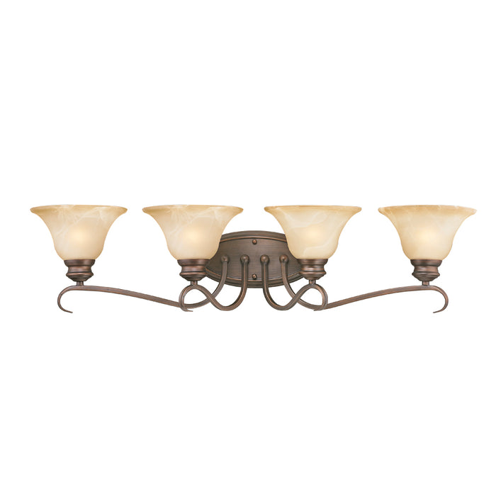 Golden 6005-BA4 RBZ Four Light Bath Vanity, Rubbed Bronze