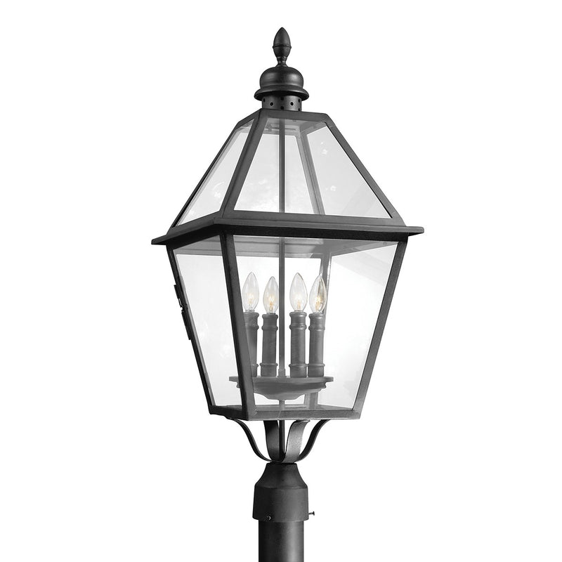 Troy Lighting P9626-TBK Four Light Post Lantern, Textured Black