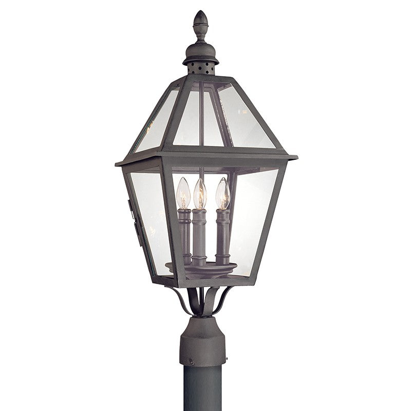 Troy Lighting P9625-TBK Three Light Post Lantern, Textured Black