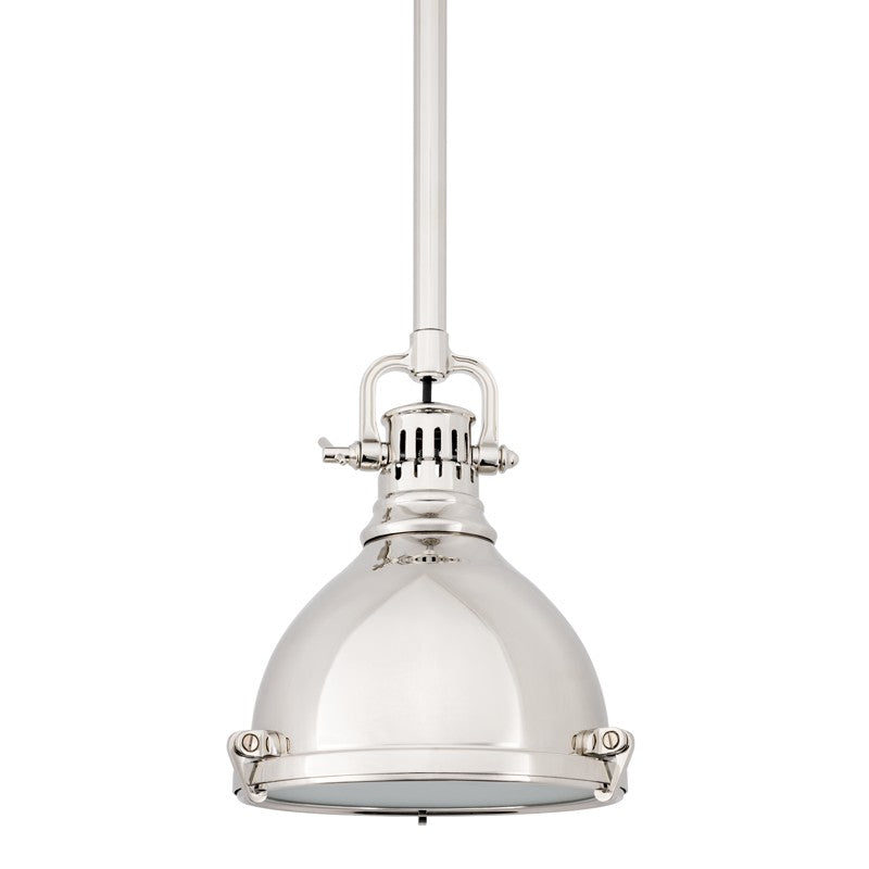 Hudson Valley 2210-PN One Light Pendant, Polished Nickel