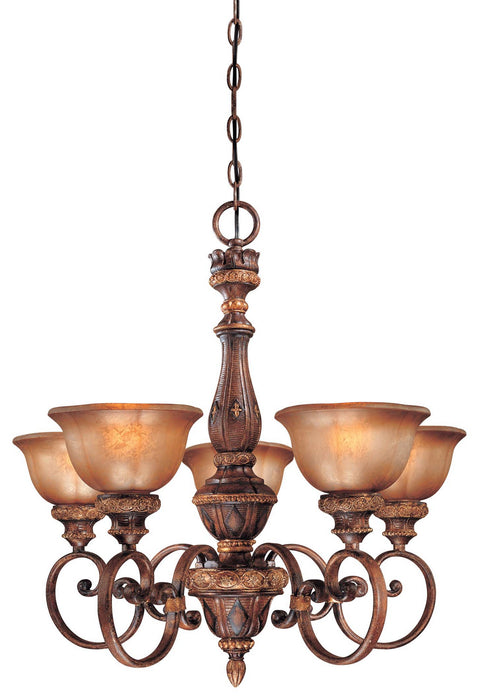 Minka-Lavery 1355-177 Five Light Chandelier, Illuminati Bronze