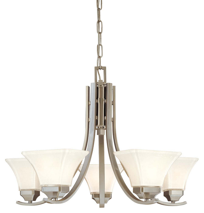 Minka-Lavery 1815-84 Five Light Chandelier, Brushed Nickel
