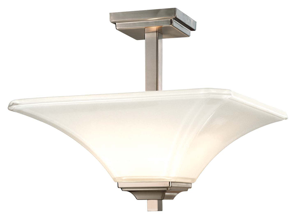 Minka-Lavery 1816-84 Two Light Semi Flush Mount, Brushed Nickel
