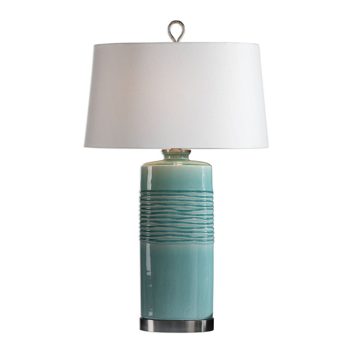Uttermost 27569 One Light Table Lamp, Brushed Nickel