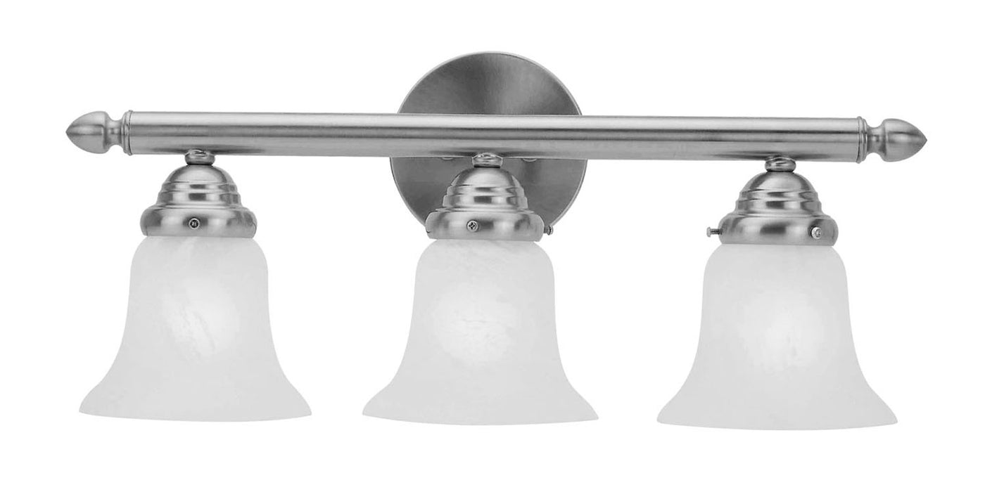 Livex Lighting 1063-91 Three Light Bath Vanity, Brushed Nickel