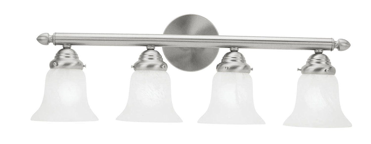 Livex Lighting 1064-91 Four Light Bath Vanity, Brushed Nickel