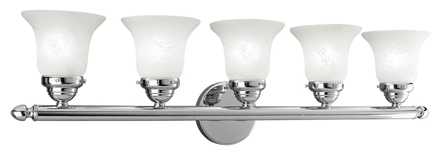 Livex Lighting 1065-05 Five Light Bath Vanity, Polished Chrome