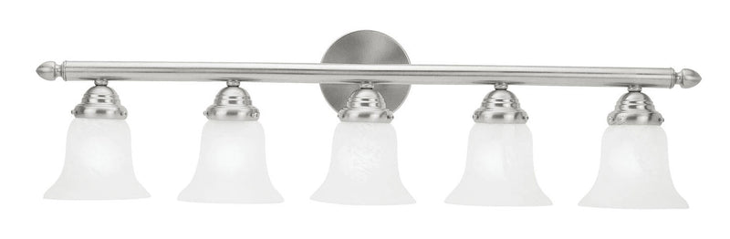 Livex Lighting 1065-91 Five Light Bath Vanity, Brushed Nickel