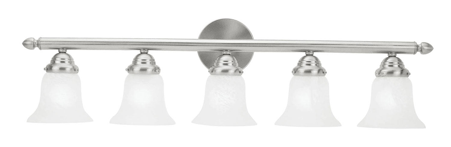 Livex Lighting 1065-91 Five Light Bath Vanity, Brushed Nickel