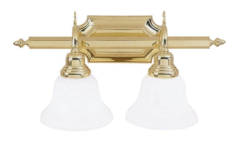 Livex Lighting 1282-02 Two Light Bath Vanity, Polished Brass