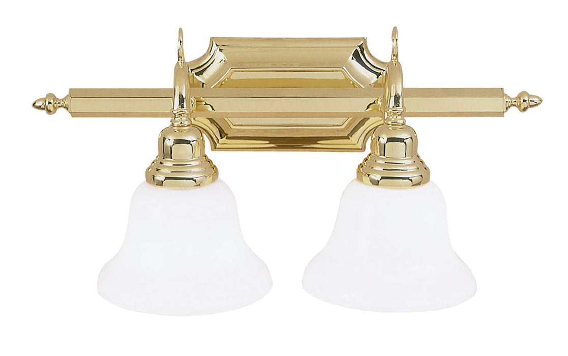 Livex Lighting 1282-02 Two Light Bath Vanity, Polished Brass