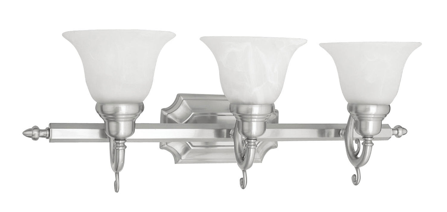 Livex Lighting 1283-91 Three Light Bath Vanity, Brushed Nickel