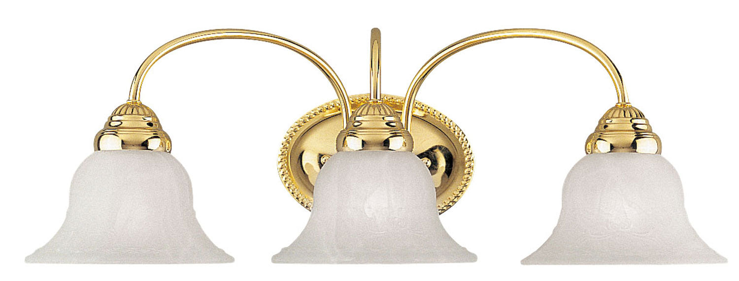 Livex Lighting 1533-02 Three Light Bath Vanity, Polished Brass