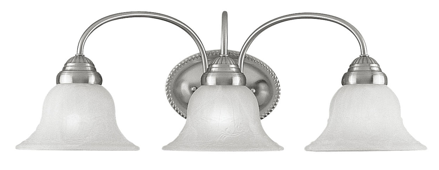 Livex Lighting 1533-91 Three Light Bath Vanity, Brushed Nickel