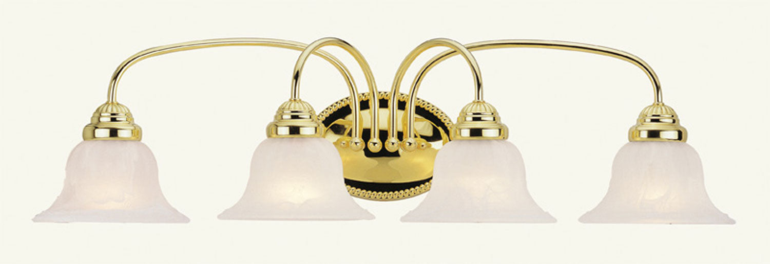 Livex Lighting 1534-02 Four Light Bath Vanity, Polished Brass