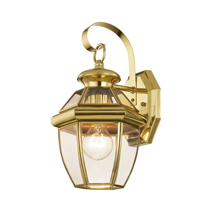 Livex Lighting 2051-02 One Light Outdoor Wall Lantern, Polished Brass