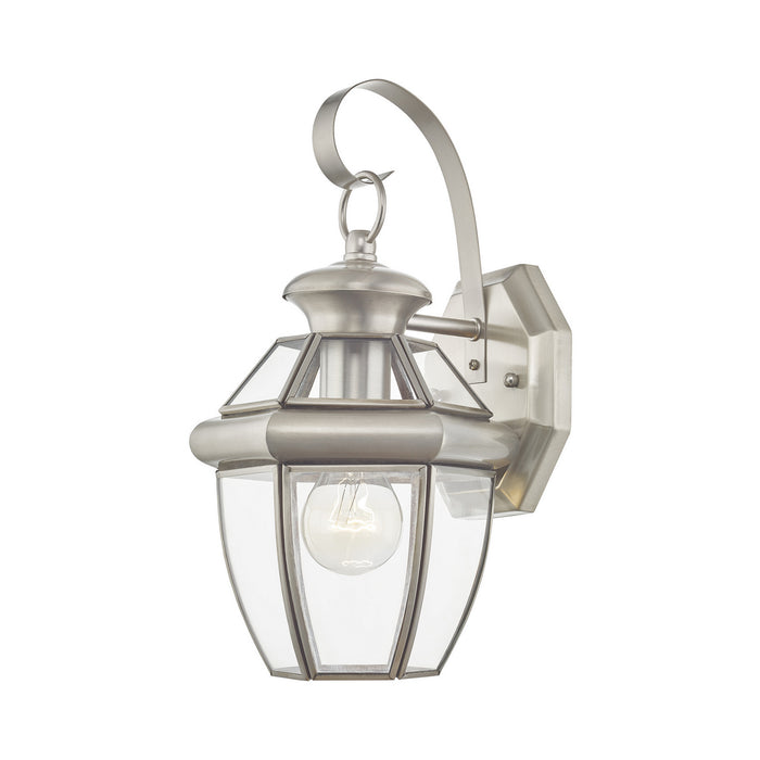 Livex Lighting 2051-91 One Light Outdoor Wall Lantern, Brushed Nickel