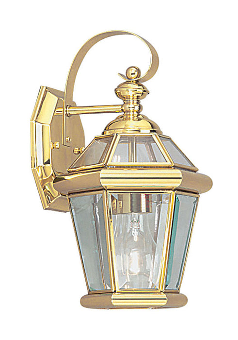 Livex Lighting 2061-02 One Light Outdoor Wall Lantern, Polished Brass