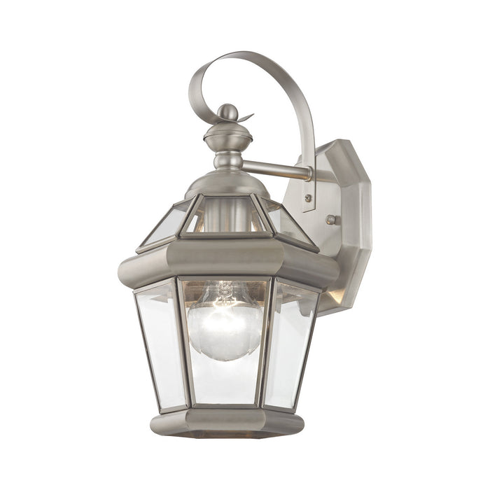 Livex Lighting 2061-91 One Light Outdoor Wall Lantern, Brushed Nickel