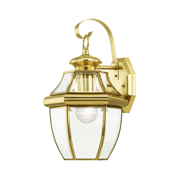 Livex Lighting 2151-02 One Light Outdoor Wall Lantern, Polished Brass