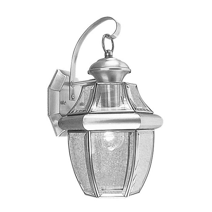 Livex Lighting 2151-91 One Light Outdoor Wall Lantern, Brushed Nickel