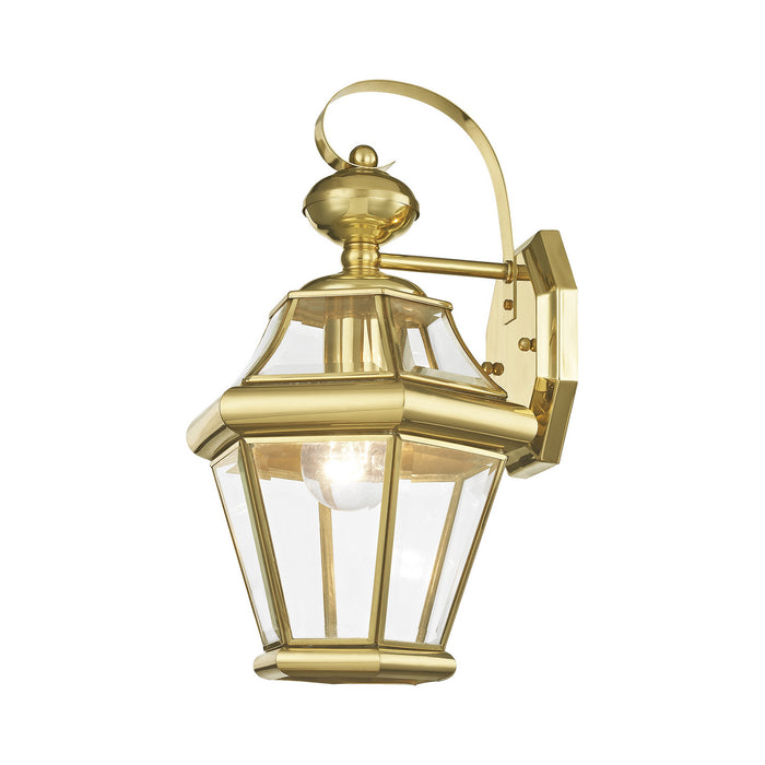Livex Lighting 2161-02 One Light Outdoor Wall Lantern, Polished Brass