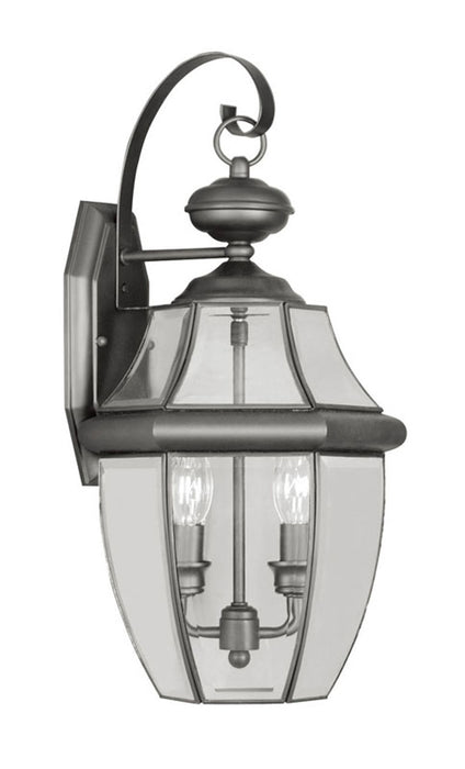 Livex Lighting 2251-04 Two Light Outdoor Wall Lantern, Black