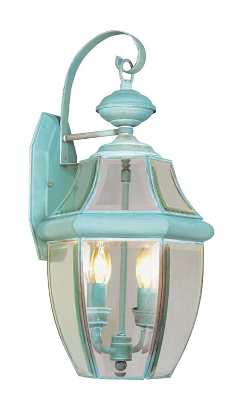 Livex Lighting 2251-06 Two Light Outdoor Wall Lantern, Verdigris