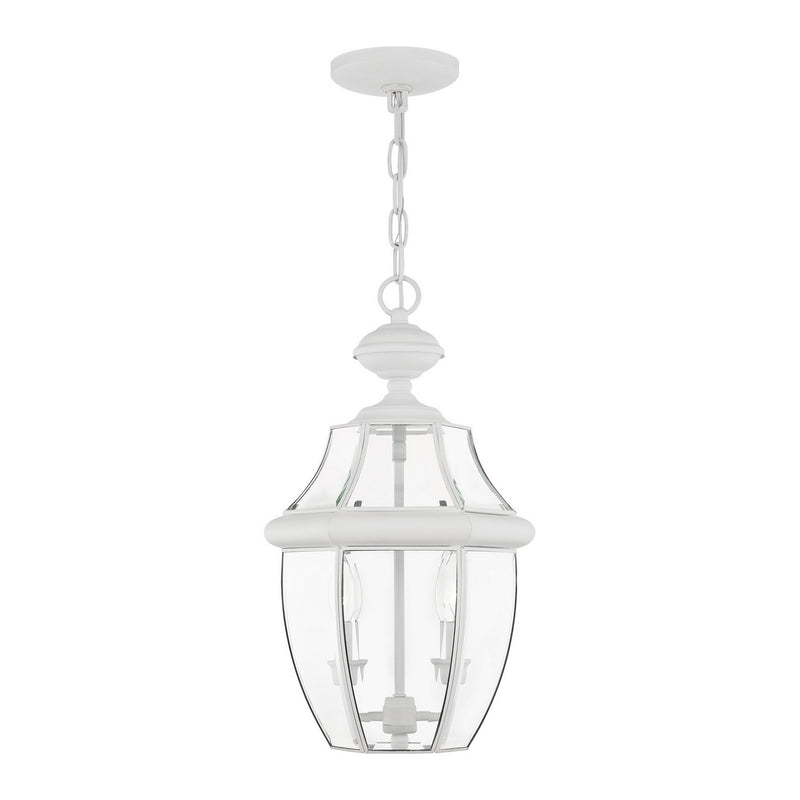 Livex Lighting 2255-03 Two Light Outdoor Pendant, White