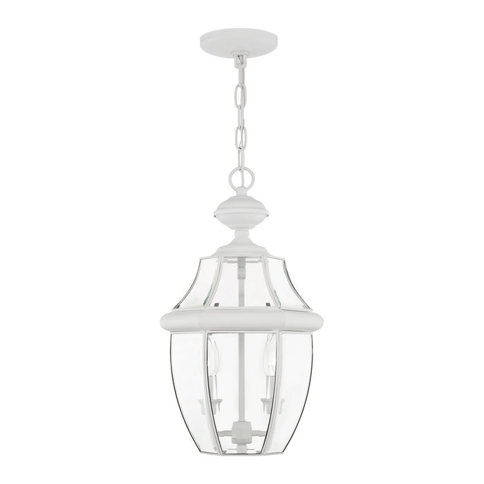 Livex Lighting 2255-03 Two Light Outdoor Pendant, White