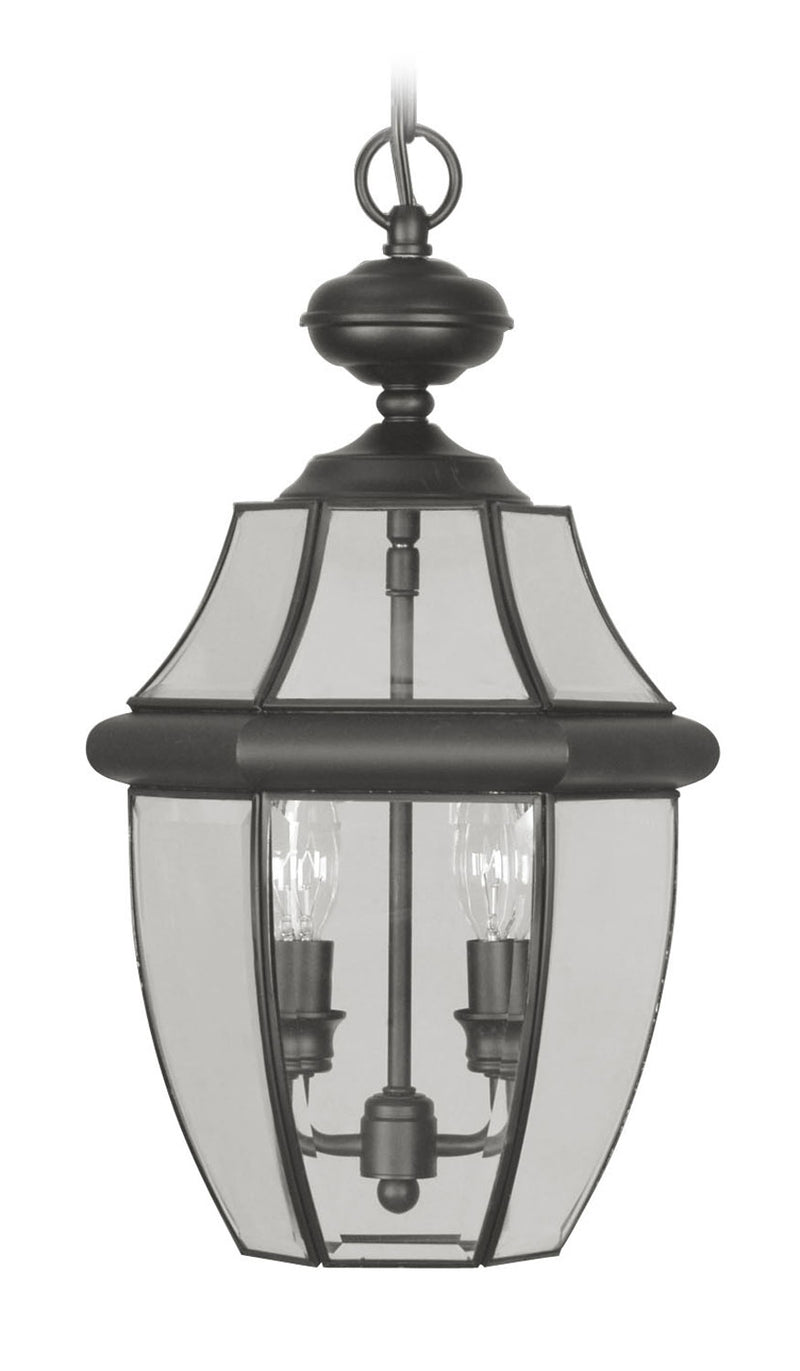 Livex Lighting 2255-04 Two Light Outdoor Pendant, Black