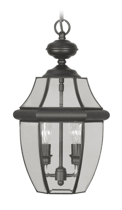 Livex Lighting 2255-04 Two Light Outdoor Pendant, Black