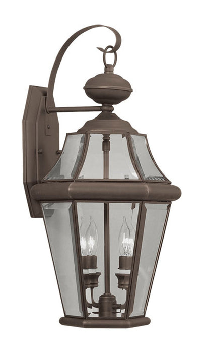 Livex Lighting 2261-07 Two Light Outdoor Wall Lantern, Bronze