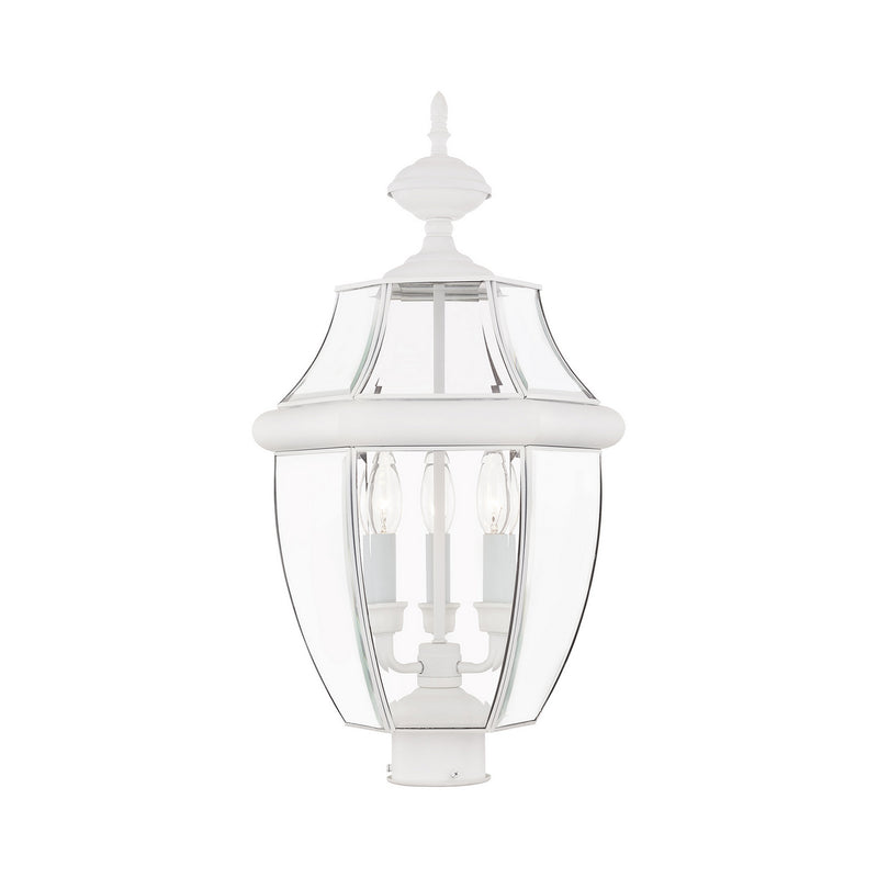 Livex Lighting 2354-03 Three Light Post-Top Lanterm, White