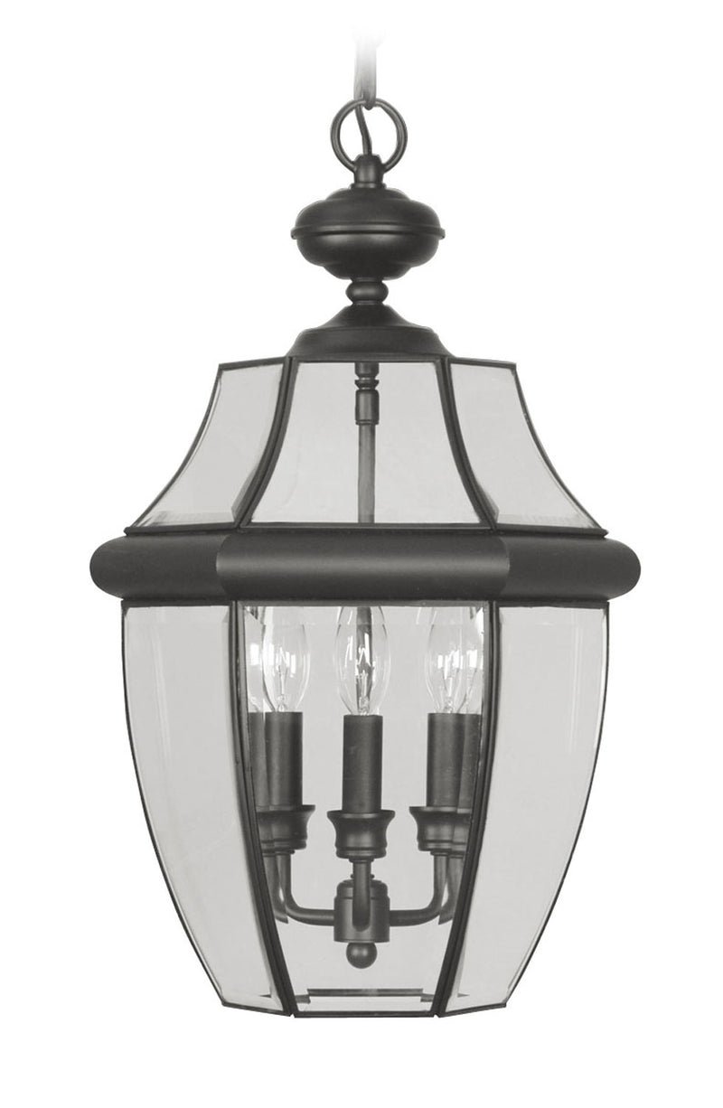 Livex Lighting 2355-04 Three Light Outdoor Pendant, Black