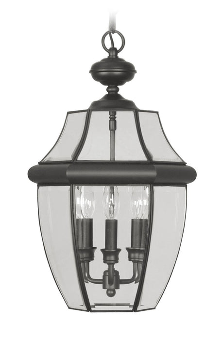 Livex Lighting 2355-04 Three Light Outdoor Pendant, Black