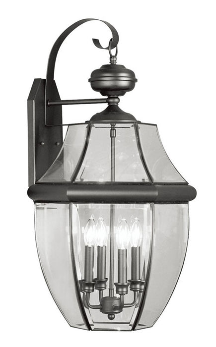 Livex Lighting 2356-04 Four Light Outdoor Wall Lantern, Black