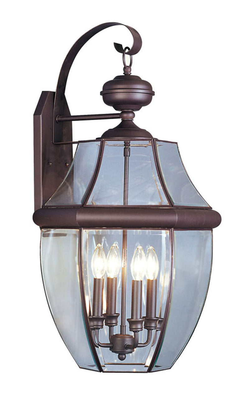 Livex Lighting 2356-07 Four Light Outdoor Wall Lantern, Bronze