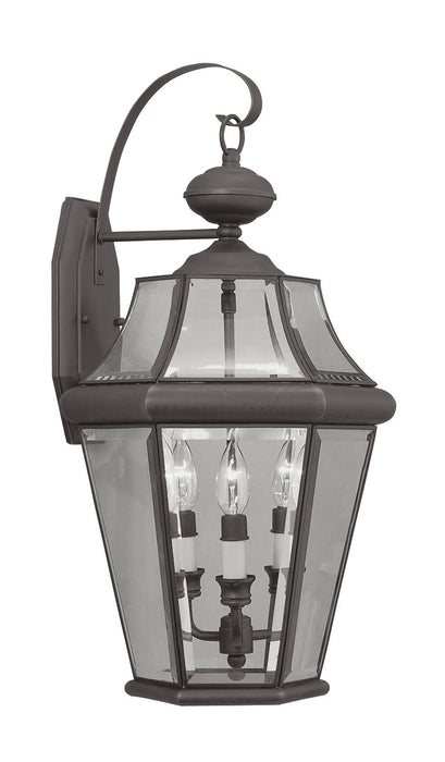 Livex Lighting 2361-07 Three Light Outdoor Wall Lantern, Bronze