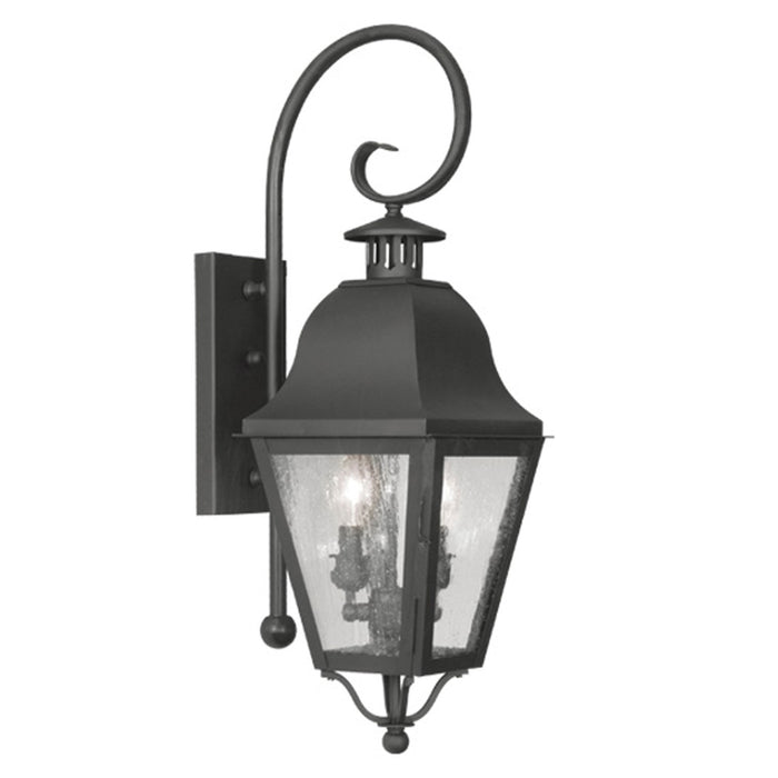 Livex Lighting 2551-04 Two Light Outdoor Wall Lantern, Black
