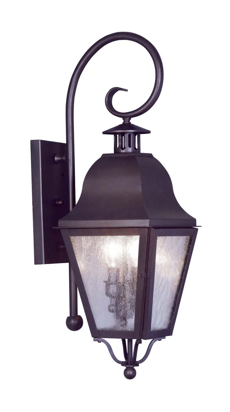 Livex Lighting 2551-07 Two Light Outdoor Wall Lantern, Bronze