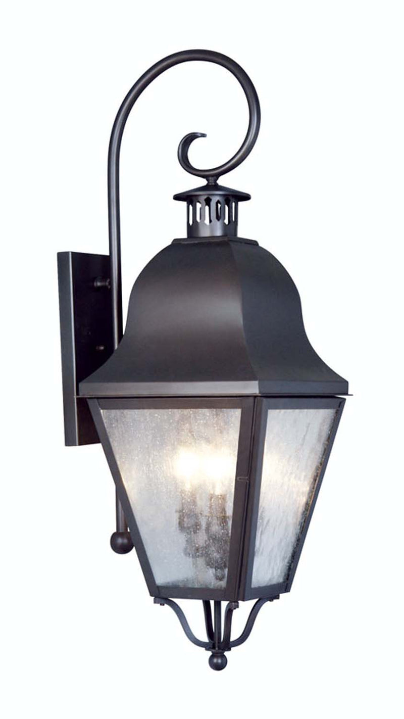 Livex Lighting 2555-07 Three Light Outdoor Wall Lantern, Bronze