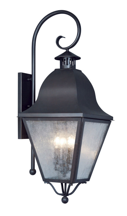 Livex Lighting 2558-04 Four Light Outdoor Wall Lantern, Black